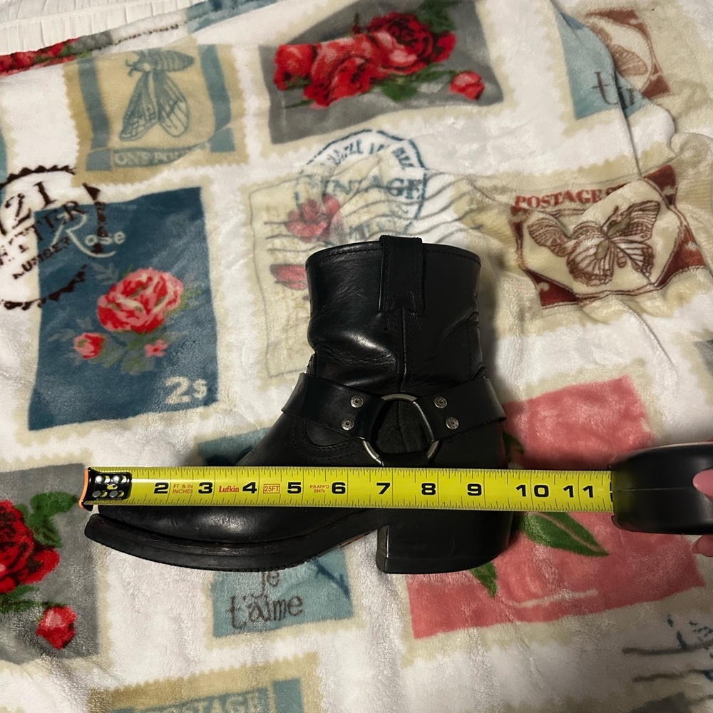 Harley Davidson Black Leather Harness Ankle Boots - Picture 12 of 13